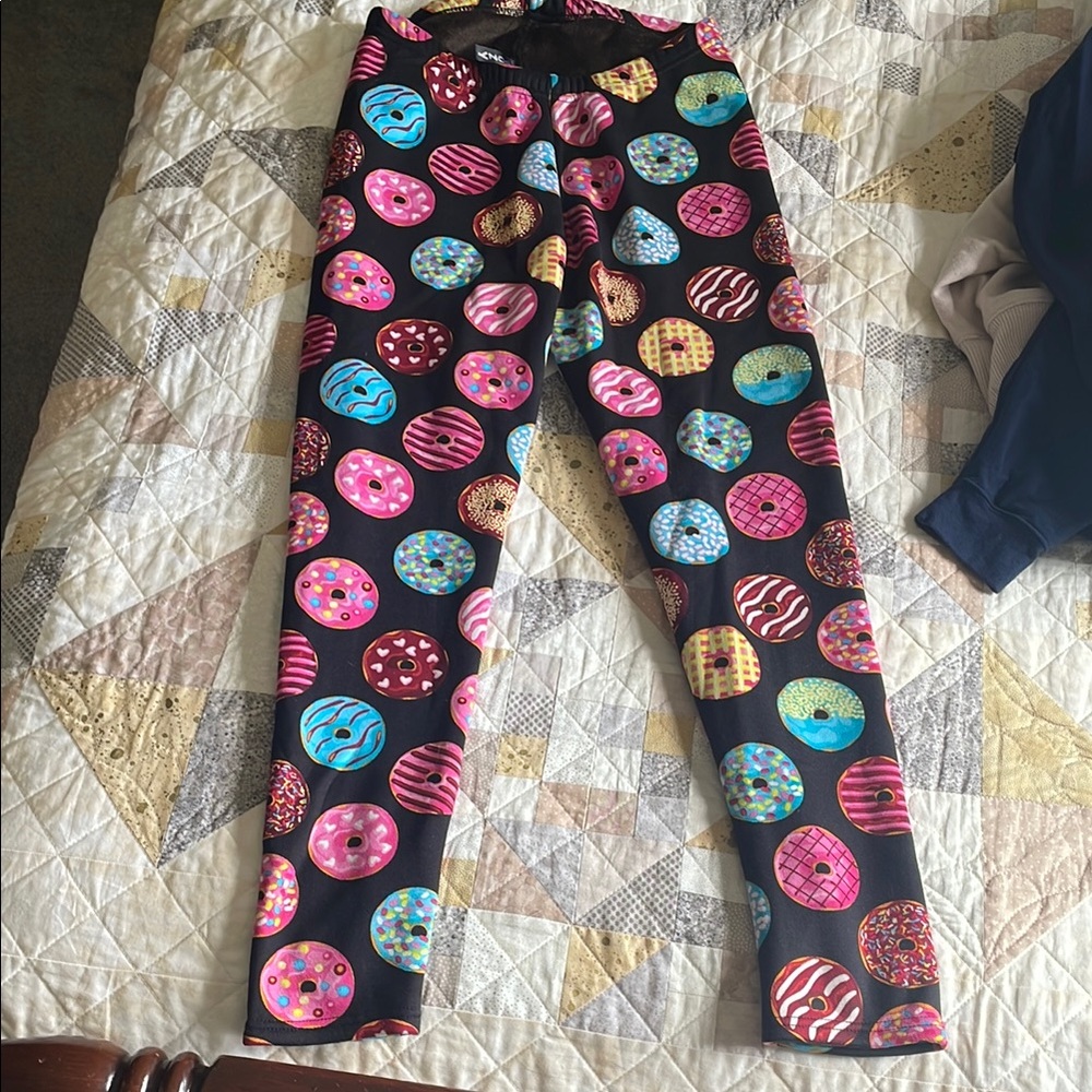 Colorful Donut Print Leggings